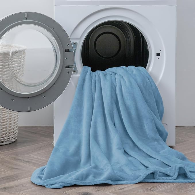 BEDELITE Flannel Sheets Full Size Forever Blue - Super Soft Fleece Sheets Set Fluffy Extra Plush, 4 Piece(Include Fitted Sheet, Flat Sheet, 2 Pillowcases)