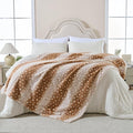 Krifey Faux Fur Blanket for Dorm Bed, Soft Couch Throw, Cozy Fuzzy Plush Thick Warm Blanket, Faux Rabbit Fleece, Christmas Birthday Gifts for Girls Women Mom, Room Decor, Deer Print, 60x80in