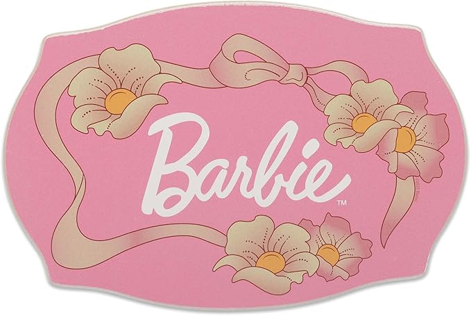 Mattel Barbie Logo Wood Wall Decor - Fun Floral Barbie Wall Art for Bedroom or Play Room