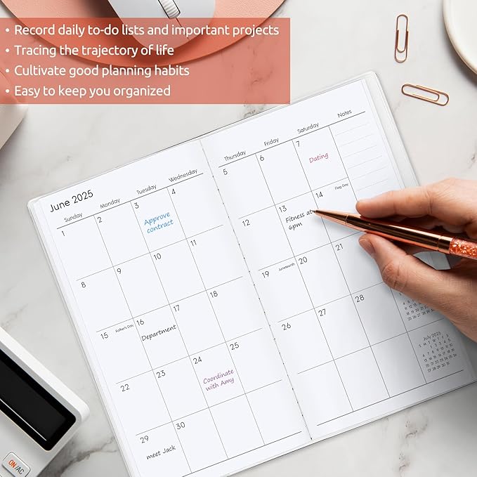 Pocket Calendar 2026-2027, Moon Phase Monthly Planner 2026-2027 - 3.7" x 6.7" - Runs from January 2026 Until December 2027, Lunar Calendar 2026 for Planning and Organizing