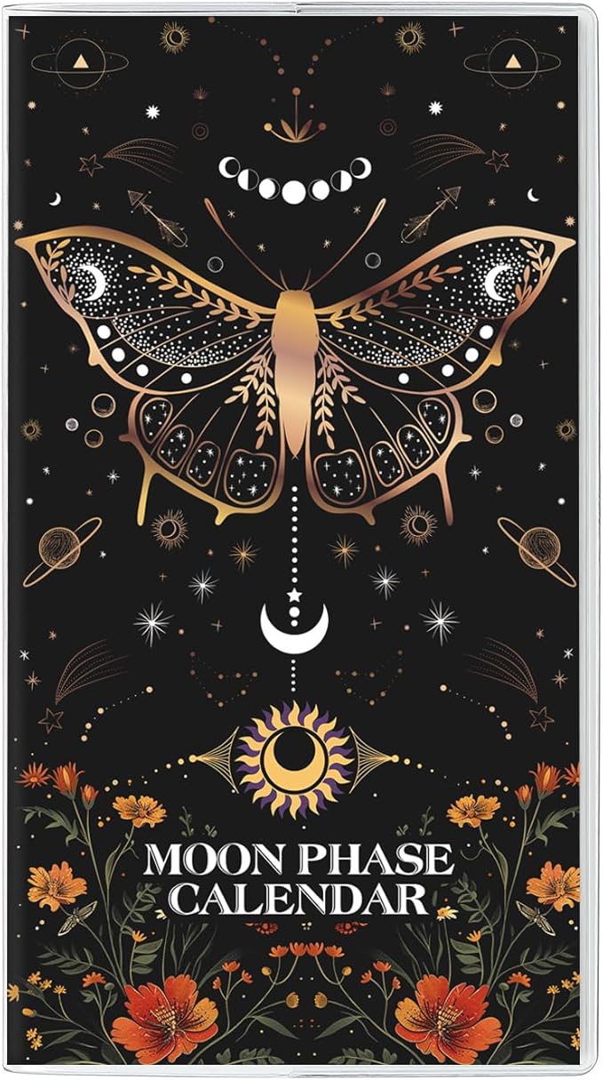 Pocket Calendar 2026-2027, Moon Phase Monthly Planner 2026-2027 - 3.7" x 6.7" - Runs from January 2026 Until December 2027, Lunar Calendar 2026 for Planning and Organizing