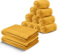 MOONLIGHT20015 Fleece Blanket Twin Size 12 Pack - Super Soft Fuzzy Throw Blanket for Couch and Sofa - Lightweight Luxury 400 GSM Microfiber Bed Blankets and Throws, 60 x 80 Inches (Twin, Mustard)