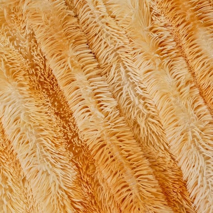 Plush Super Soft Blanket Bedding Sofa Cover Furry Fuzzy Fur Warm Throw Qulit Cozy Couch Blanket for Winter (51"x63",Tie Dye Yellow)