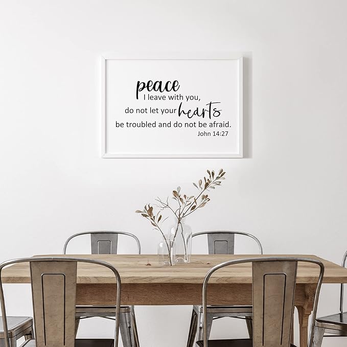 BBTO Bible Verse Wall Stickers Inspirational Quote Wall Decals Religious Motivational Scripture Sticker Peel and Stick for Bedroom Living Room Office Bathroom(Encourage One Another)