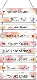 Butterfly Girls Room Decor, Pink Wall Decor for Baby Girl, Girl Bedroom Decor Art Signs, Trendy Stuff Decorations for Kids Nursery Bed Room Dorm Classroom Bathroom
