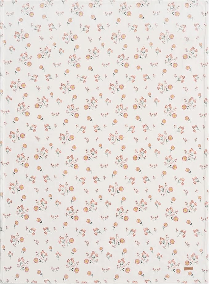 Lucky Brand Daisy Ivory Floral 50"X70" Cozy Plush Blanket - Premium Microfiber Throw for Luxurious Comfort and Style