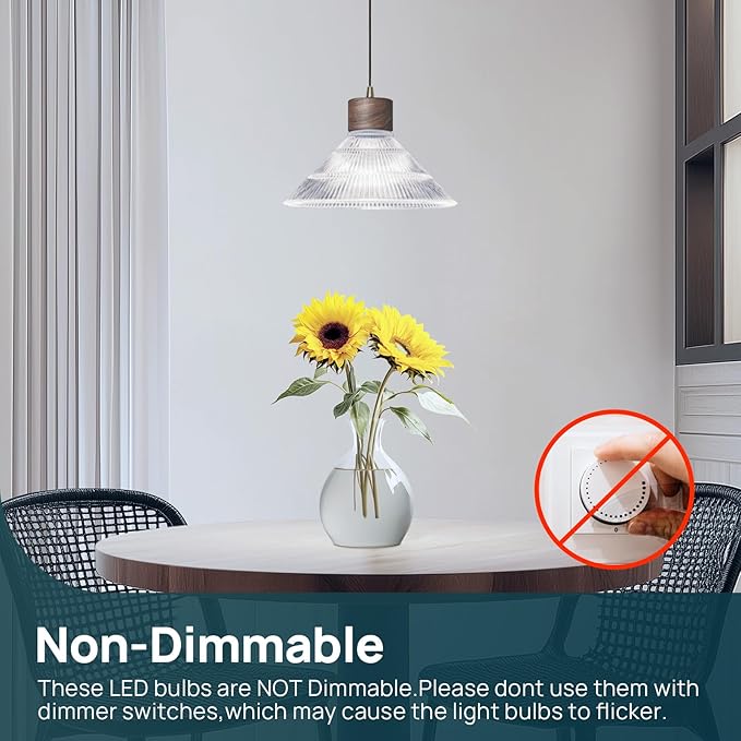 Linkind A19 LED Light Bulb, 60W Equivalent Light Bulbs, 8.5W 5000K Daylight, 840 Lumens Non-Dimmable LED Bulb, E26 Standard Base, Energy Efficient, 6-Pack