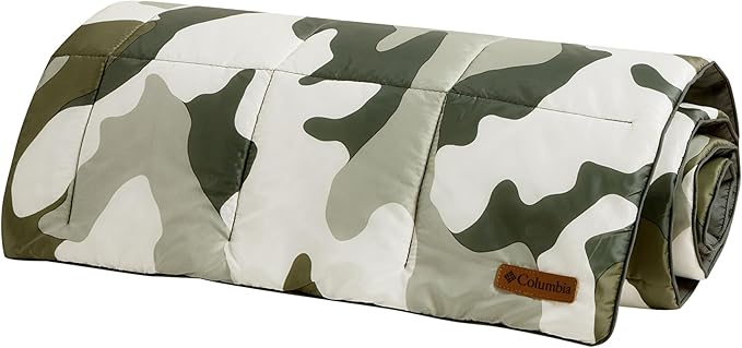 Columbia 50" x 60" Down Alternative Throw Blanket - Outdoor Essentials for Camping, Picnics, and Adventures, Soft and Cozy Home Essentials for Bed and Living Room, 100% Polyester Fill - Camo