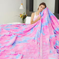 MUGD Lightweight Blanket Fleece Large Blanket Blue Throw Blanket for Bed King Size