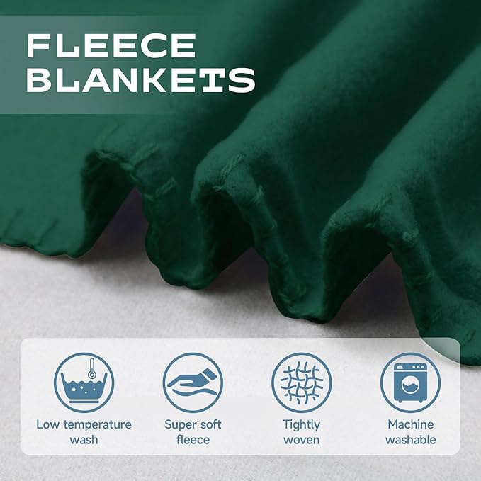 12PCS Fleece Throw Blankets Bulk 60 x 50 in Soft Blankets Fabric Warm Lightweight Wool Blanket Cozy Coverlet for Beds Sofas Home for All Seasons (Red + Green)