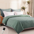 Heated Blanket Full Size - Single Controllers Electric Blanket Full with 9 Heat Settings & 10 Hour Auto Off,Overheat Protection,Machine Washable 72"x84"(Lake Green)