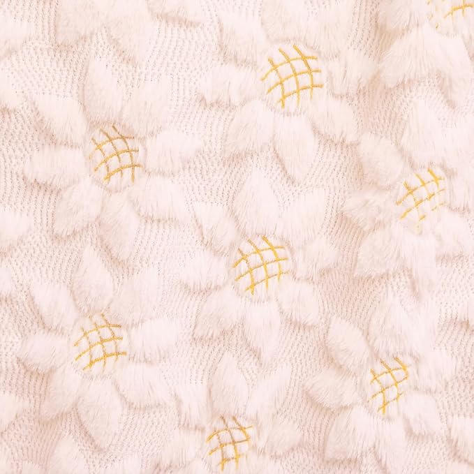 Horaldaily Spring Summer Blanket Throw, Pink Sunflower Soft Fuzzy Plush Faux Fur Cozy Blankets for Couch Sofa Bed Lounging, Ideal Gifts for Kids Adults Wife Self, 50x60