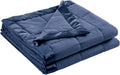 Madison Park Windom Down Alternative Blanket, Premium 3M Scotchgard Moisture Wicking Treatment, Lightweight and Soft Bed Cover For All Season, Satin Trim, Navy Full/Queen