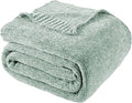 BATTILO HOME Sage Green Throw Blanket for Home Decor, Chenille Knit Throw Blanket for Couch, Sofa, Chair, Cozy Soft Blanket, 51"x67"