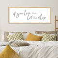 YWJKWLGS Funny Bedroom Sign Decor Over Bed If You Love Me Let Me Sleep Wall Art 32"×12" Humorous Rustic Wooden Plaque Above Bed for Sleep Lovers (Wood)