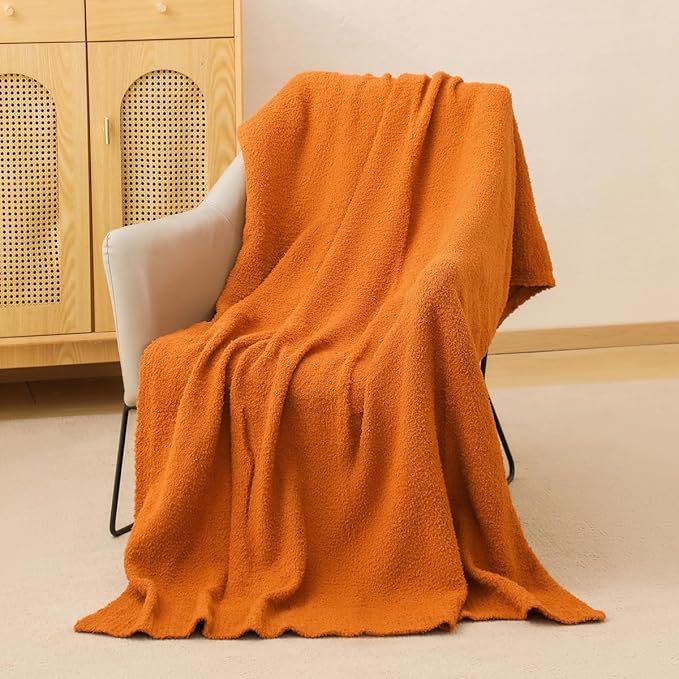 bearberry Super Soft Fluffy Throw Blanket Lightweight Cozy Warm Bed Blankets for Couch Bed Sofa All Season (Caramel, 60”x80”)