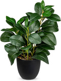 Briful Artificial Plants Mini Camellia Potted Fake Plants Small Faux Plastic Plants Desk Plant Artificial Flowers with Vase for Home Office Desk Kitchen Garden Indoor Decor