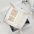 Christian Gifts Jewelry Valet Tray for Women, Inspirational God Says You Are PU Leather Catchall Beside Caddy Nightstand Organizer Tray for Jewelry Rings Watches and Accessories, 7.87x7.87in