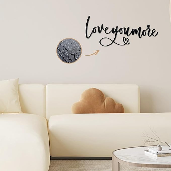 Love You More Sign Metal Wall Decor Love You More Metal Wall Decor Hanging for Living room Bedroom House Decoration for Housewarming Wedding Anniversary Valentine Gift