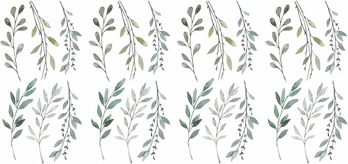 RoomMates RMK4581SCS Rustic Country Leaves Peel and Stick Wall Decals (Pack of 4)