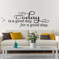 Wall Stickers, Wall Stickers Living Room, (Easy to Install), Wall Decor Decals Inspirational Quotes for Bedroom Nursery, Home Vinyl Art Family Decor Words, Today is A Good Day for A Good Day 32"X12.5"