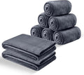IR Imperial Rooms Fleece Blanket King Size, Pack of 8 – Soft 400 GSM Plush Microfiber King Size Blanket, Warm Lightweight King Blanket for The Bed, Bulk Value Pack 108x90 Inches, Grey