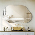 Frameless Wall Mirror - Irregular Bathroom Wall Mirror Decorative 20"x36" Asymmetrical Tempered Glass Frameless for Vanity, Bedroom, Living Room, Cloakroom, Entryway