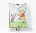 Jay Franco Kids Plush Throw Blanket – Soft & Cozy Fleece Throw for Bedroom & Couch Décor, Official Licensed Product, Multi - Winnie The Pooh, 40x50 - Travel Blanket