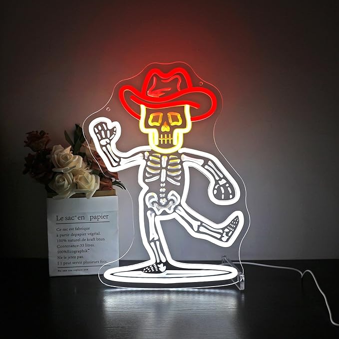 Neon Sign - HSJNJKFU LED Neon Signs for Wall Decor Bedroom, Party, Business, Game Room Decor, Bar Beer Signs for Man Cave, Light Sign Engraved Design - USB Powered