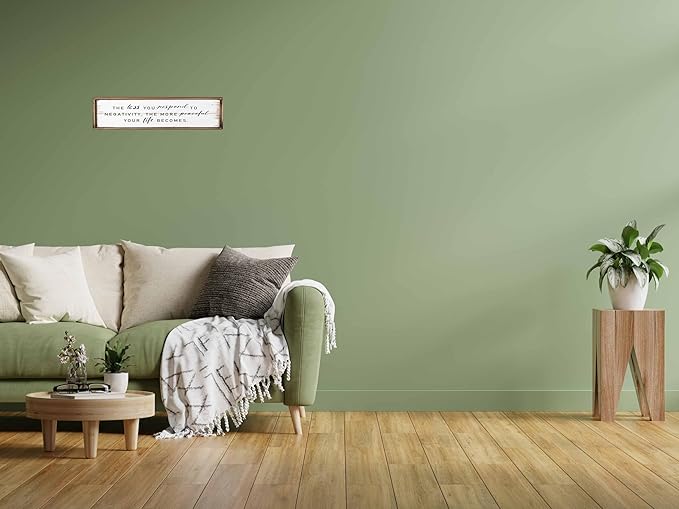 Negativity Response Metal Sign 4x16in Motivational Plaque for Yoga Room Meditation Wall Art