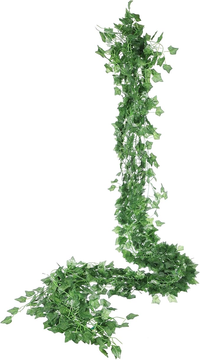 78 Ft Artificial Ivy Silk Vines Fake Hanging Plants High Simulation Garlands Greenery Chain for Home Wedding Wall Party Decoration, Pack of 12