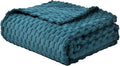 FY FIBER HOUSE Fleece Throw Blanket for Couch 300GMS Super Soft Plush Fuzzy Blankets and Throws for Sofa Bed Office, 40x50 Inches, Storm Blue