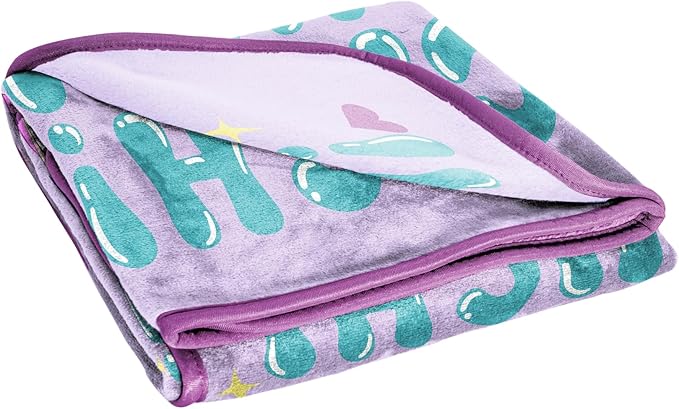 Jay Franco Kids Plush Throw Blanket – Ultra Soft Cozy Plush Fleece for Bed, Couch, Sofa, Home Décor, Official Licensed Huntrix, Purple - Kpop Demon Hunters, 46x60 - Throw Blanket