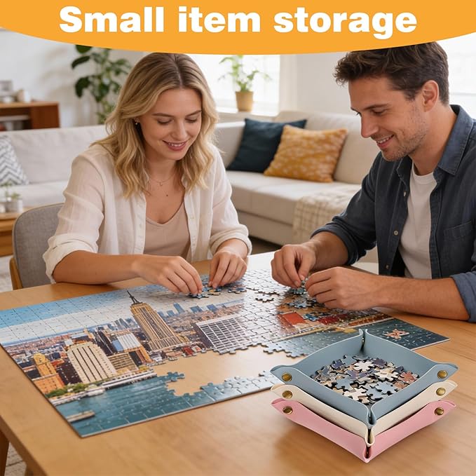 24 Pcs Leather Valet Tray, 12 Colors Portable Catchall Organizer, Jewelry Key Phone Wallet Coin Tray for Travel Entryway Desk Bedside Nightstand Storage