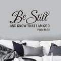 Christian Wall Decals for Living Room: Bible Verse Quotes Inspirational Positive Vinyl Art Wall Stickers for Bedroom Wall Decor - Be Still and Know That I am God 36.2" X 19"