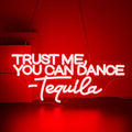 Neon Sign, Trust Me You Can Dance Neon Signs for Wall Decor Neon Red LED Signs Room Neon Light Up Signs Home Decor for Business Bedroom Club Party Bars Shop USB Operated