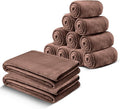 IR Imperial Rooms Fleece Blanket 12 Pack Twin Size 60x80 Inches - Super Soft Fluffy Throw Blanket for Sofa and Bed - Warm and Cozy Lightweight 400 GSM Microfiber Bed Throws Blankets (Twin, Coffee)