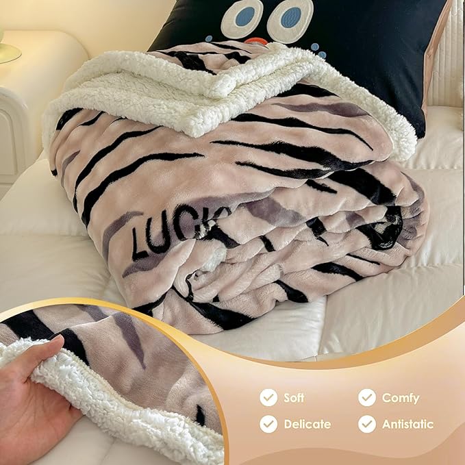 Twin Size Fleece Blanket Gift for Women - Fleece Plush Cozy Thick Warm Blanket, Soft Bedding Bedroom Decor Winter 45x60 Inches