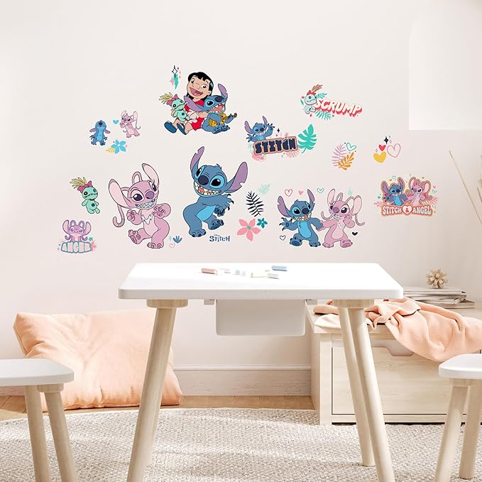 Disney Lilo and Stitch Stitch and Angel Wall Decals by RoomMates, RMK5585SCS