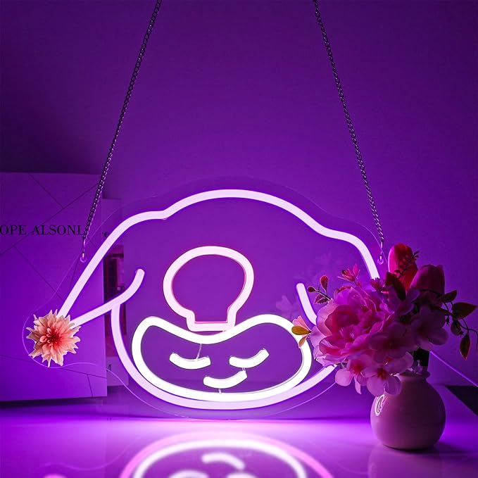 Neon Sign, FPLL Neon Signs for Wall Decor Cute Funny LED Signs for Man Cave Game Room Home Decor Bar Beer Light Sign - USB Powered
