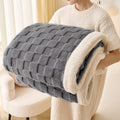 Sherpa Throw Blanket Fleece Blanket, Soft Fluffy Thick Blanket for Couch 80”*90”, for All Season Use, Gray