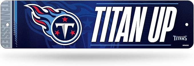 Rico Industries NFL Football Metal Street Sign 4" x 15" Home Décor - Bedroom - Office