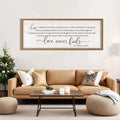 Foutcheou Love Is Patient Love is Kind Wall Art, 32"X12" Wood Framed Bedroom Above The Bed Wall Decor, Large Horizontal Dining Room Christian Bible Verse Hanging Sign for Home Family, Natural