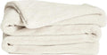 UnHide Lil’ Marsh Faux Fur Blanket - Lightweight, Soft Throw Blanket - Machine Washable - Ideal for Bed, Couch, or Reading Chair- Small (50" x 60") Snow White