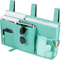Joyfulife Bedside Caddy Bunk Bed Organizer Bedside Storage Organizer Bedside Storage Bag Pocket Hanging Organizer for Bunk, Hospital Beds, College Dorm Rooms, Baby Bed Rails, Camp 8 Pockets (Green)