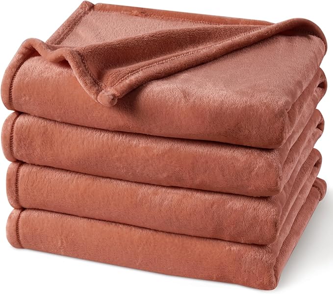 PHF Ultra Soft Fleece Blanket King Size, No Shed No Pilling Luxury Plush Cozy 300GSM Lightweight Blanket for Bed, Couch, Chair, Sofa, Perfect Decorations Gifts, 108" x 90", Tomato Red