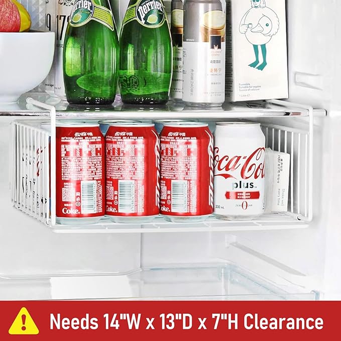 SUFAUY Under Shelf Basket Storage, 2-Pack Under Cabinet Hanging Wire Organizer for Pantry Kitchen, 11.6“D x 12.6" W x 5.8”H, White