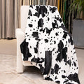 Soft Throw Blanket for Couch & Bed, Black White Plush Fuzzy Fleece Travel Blanket for Adults Kids, Cozy Boho Home Room Decor, Outdoor & Indoor Use 50"x60"