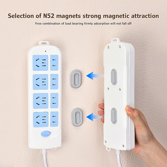 Magnetic Remote Control Holder Wall Mount - 6 Pcs No Drill Self-Adhesive Organizer for Air Conditioner & TV Remotes, Storage Caddy for Televisions Backside - White&Black&Pink&Green