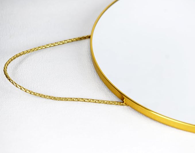 11.8-inch Small Round Wall Mirror, Gold Bathroom Mirror